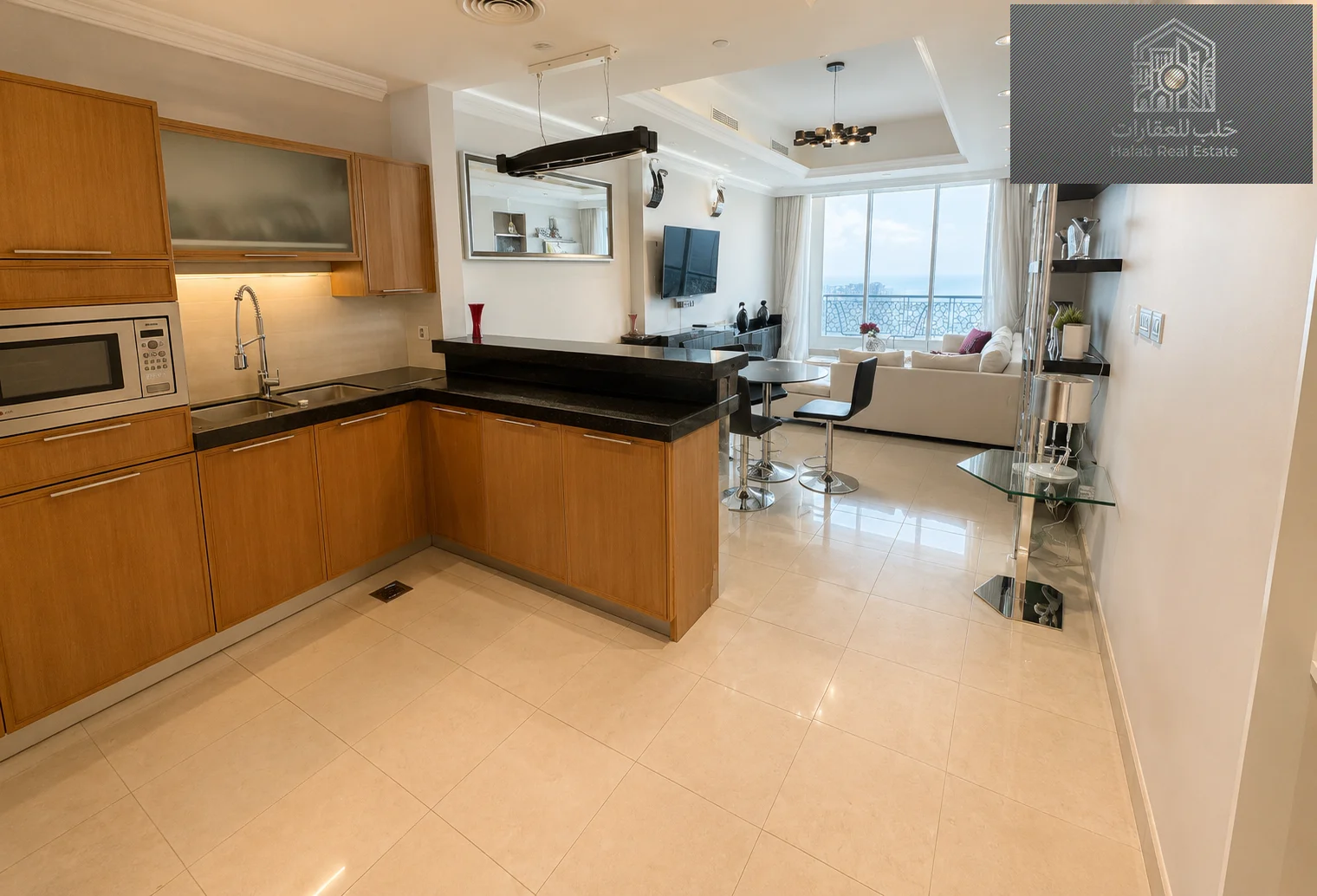 Sea view 2-bedroom luxury apartment with bills inclusive – Viva Central, The Pearl