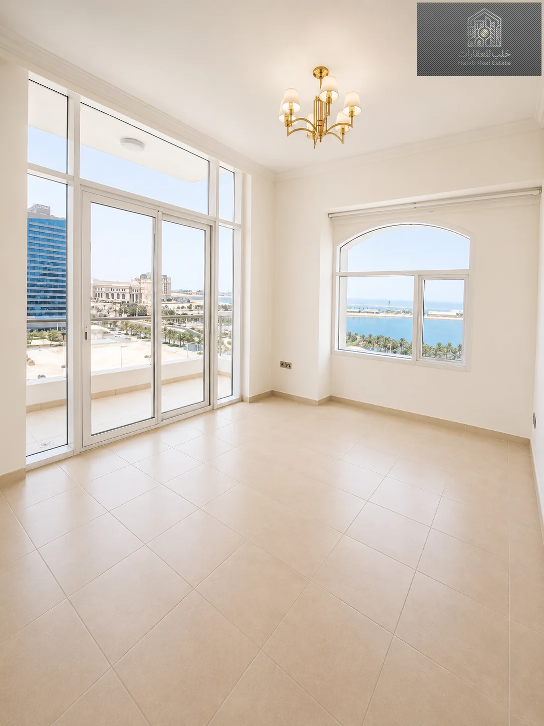 Modern 3-bedroom semi-furnished apartment in Marina 5, Lusail Marina Heights
