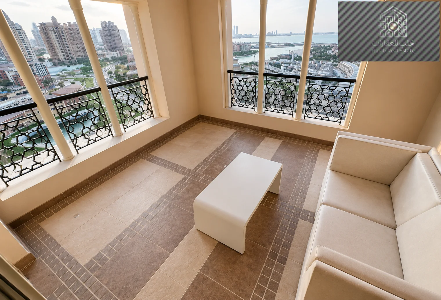 Sea view 2-bedroom luxury apartment with bills inclusive – Viva Central, The Pearl
