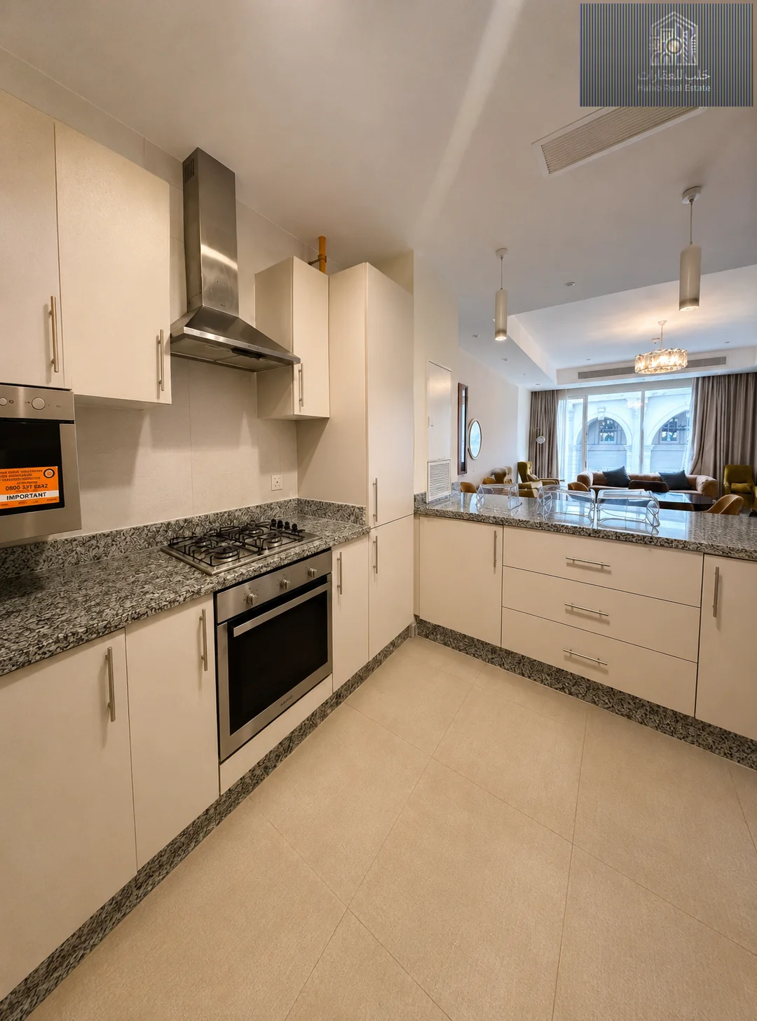 Luxury 1-bedroom apartment with maid room and sea & city views in Lusail Residence, Marina District