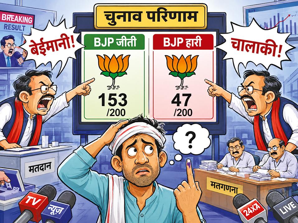 भाजपा जीते तो बेईमानी, हारे तो चालाकी!