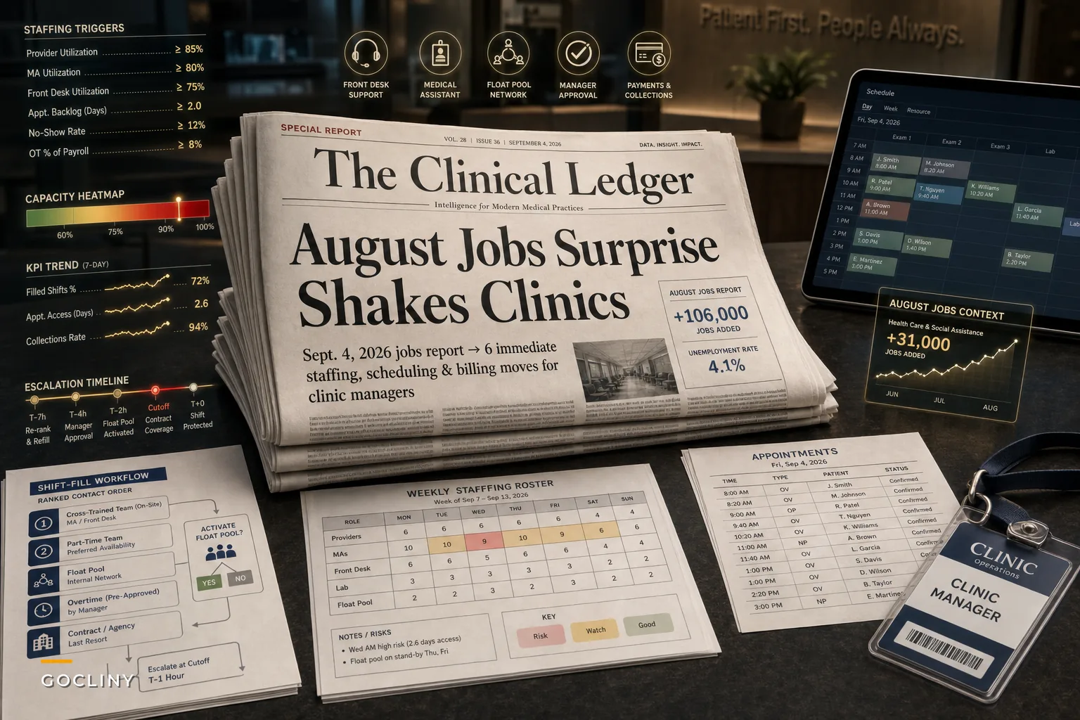 After the August Jobs Surprise: 6 Staffing, Scheduling and Billing Moves Clinic Managers Should Make Now