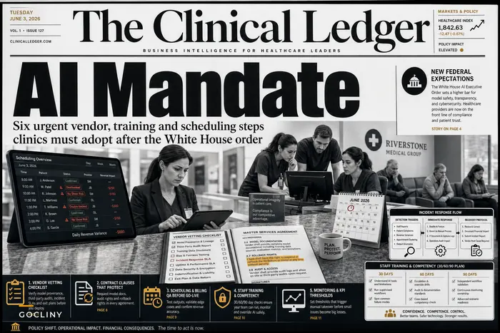 After the White House AI Executive Order: 6 Vendor, Training and Scheduling Steps Clinic Managers Should Take Now