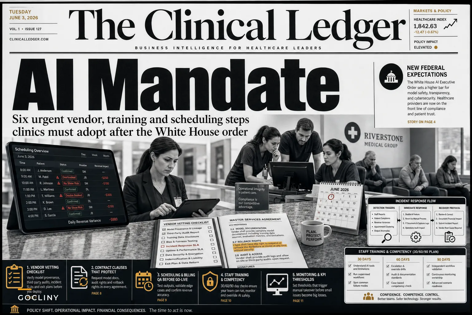 After the White House AI Executive Order: 6 Vendor, Training and Scheduling Steps Clinic Managers Should Take Now