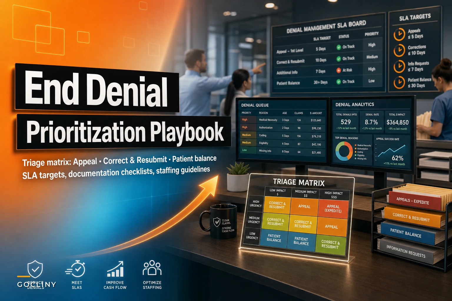End denial chaos: a claims-denial triage matrix and SLA playbook to prioritize appeals