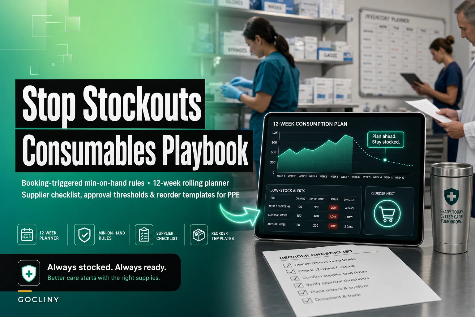 Stop stockouts with a consumables inventory playbook for small clinics