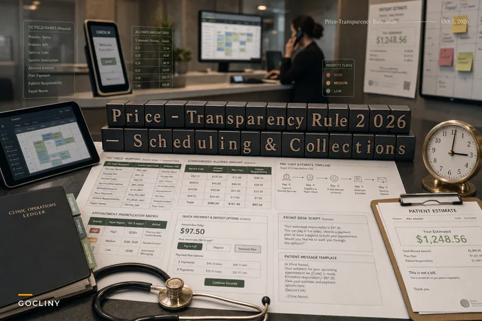 What the New Federal Price-Transparency Rule Means for Scheduling, Estimates and Day‑of Collections — 5 Clinic Actions to Protect Revenue Now