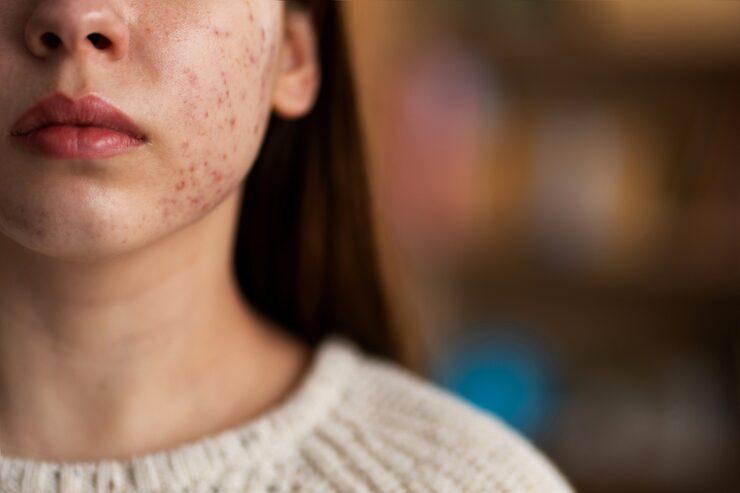 girl with Acne