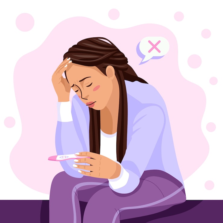 woman suffering from a miscarriage