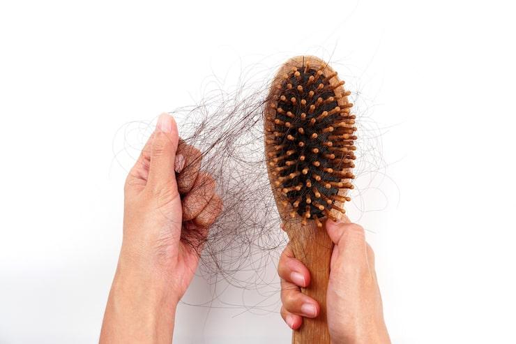 a bunch of hair that has fallen