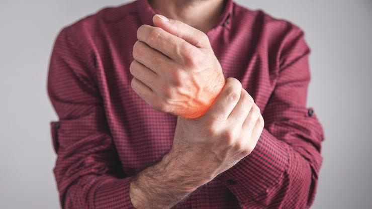 person feeling pain due to nerve injury