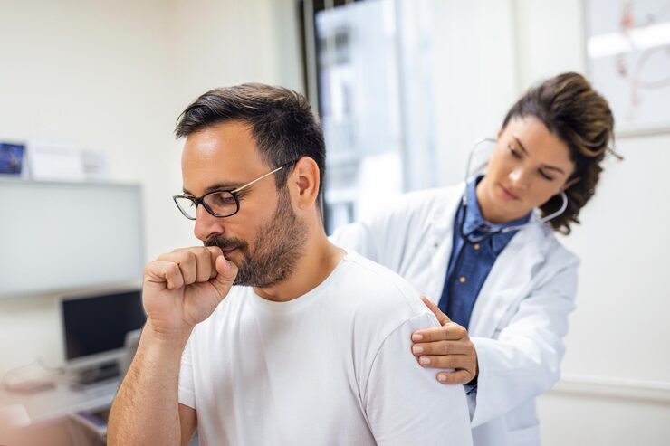 person getting a check up by a doctor