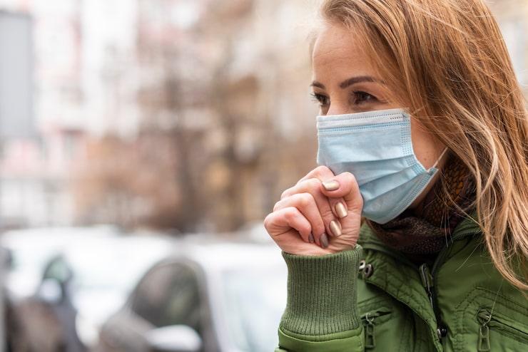 woman suffering due to air pollution