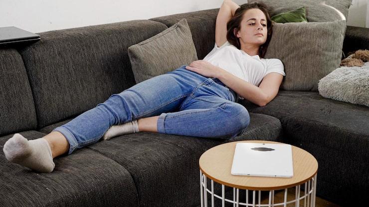 woman with a sedentary lifestyle