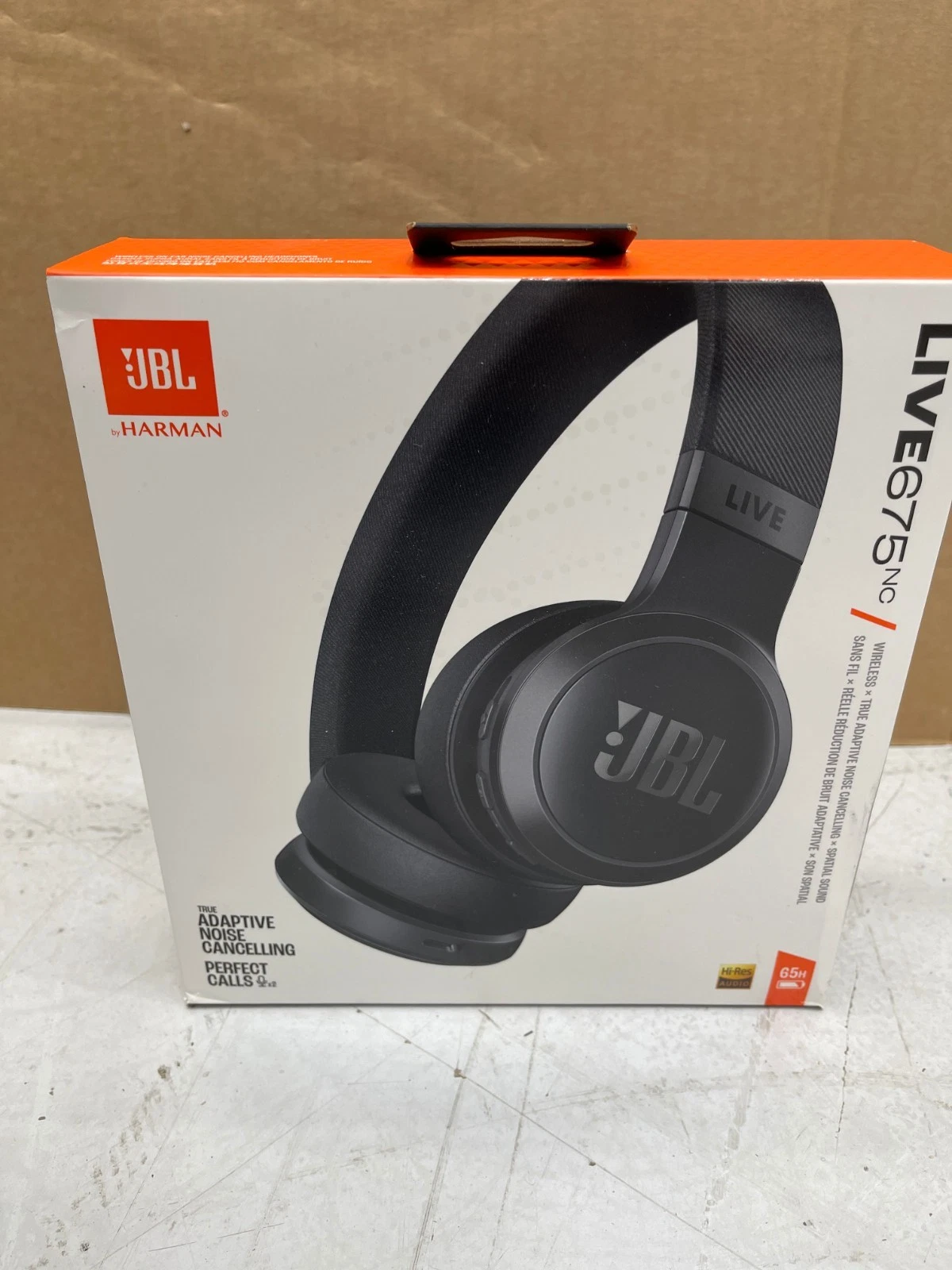 JBL Live 675NC Wireless On-Ear Headphones with True Adaptive Noise Cancelling & 65H Battery Life - Black