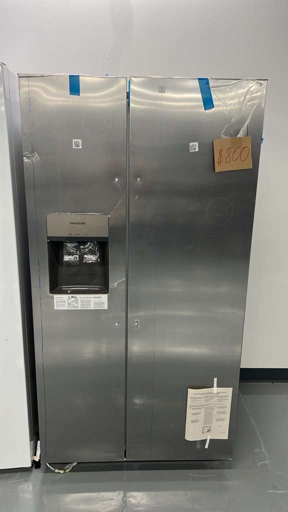 Frigidaire FRSS2323AS 22.3 Cu Ft Side-by-Side Refrigerator Stainless Steel Ice Maker