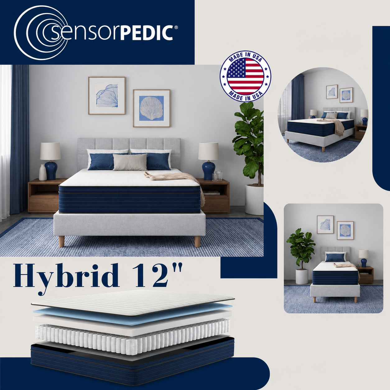 Sensorpedic 12" Hybrid Queen
