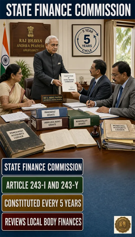 A five-yearly financial health-check of local bodies, set up by the Governor to review their money.