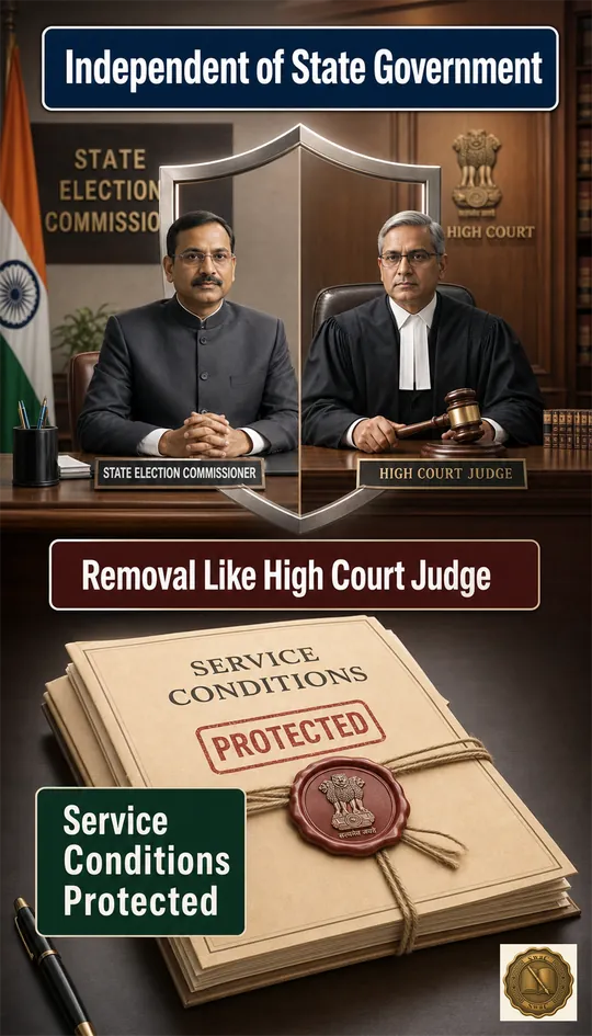 The SEC is shielded like a High Court judge so the state cannot pressure or remove it at will.