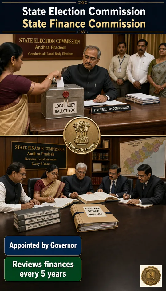 Two Governor-appointed guardians of local democracy — one holding the ballot, one holding the ledger.