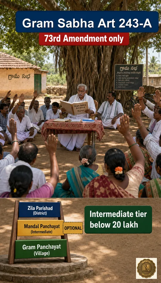 The village assembly that belongs only to the rural amendment — the Gram Sabha under Article 243-A.