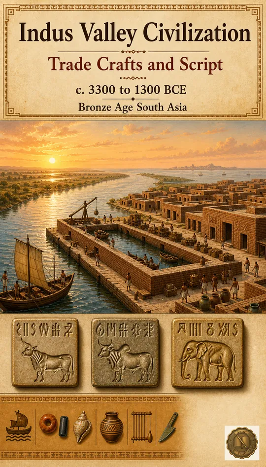 Late Harappan urbanism as a connected trading and crafting world that faced west toward Mesopotamia and stamped its identity onto seals.