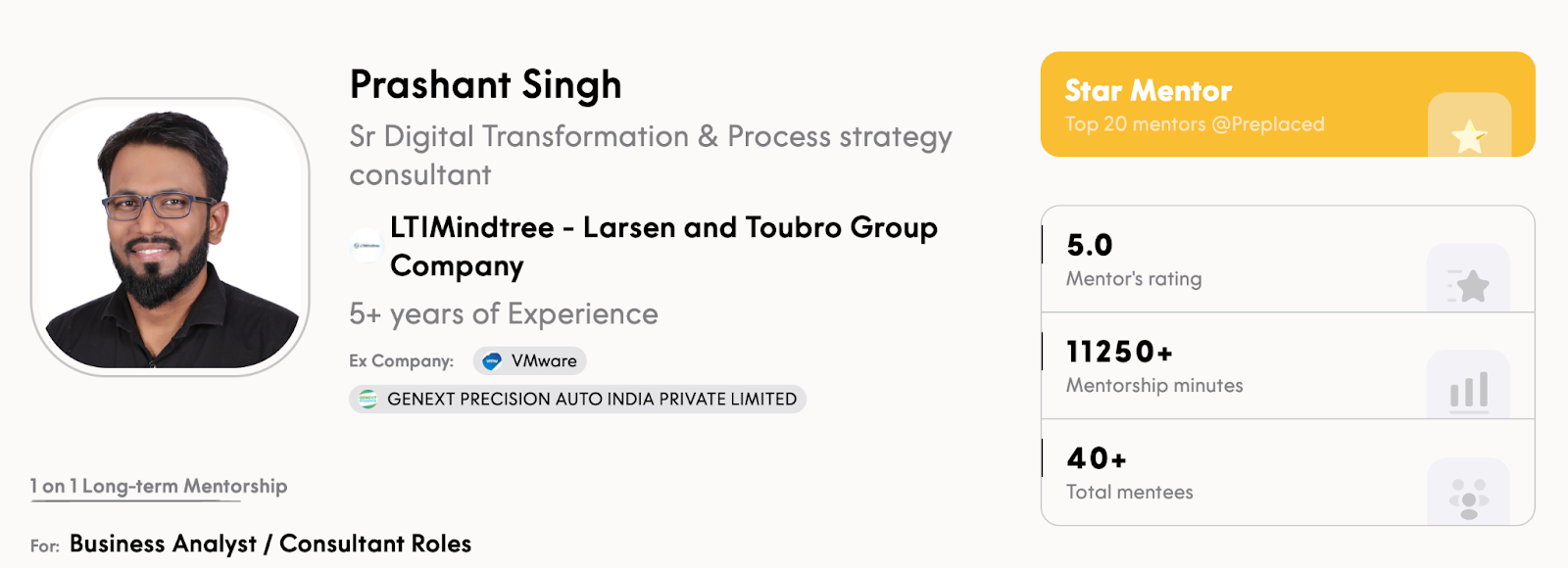 Mentor Profile - Prashant Singh