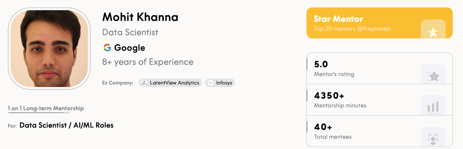 Mentor Profile - Mohit Khanna