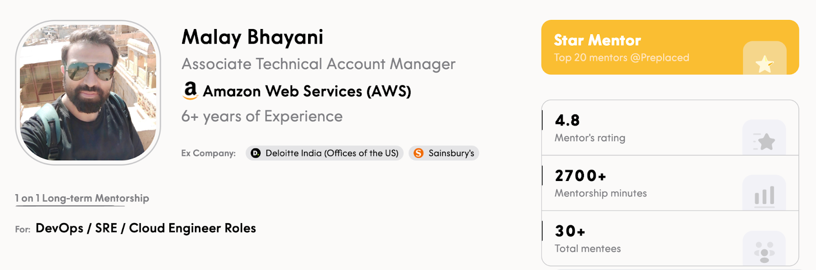 Mentor Profile - Malay Bhayani