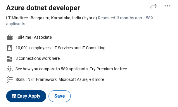 LinkedIn Easy Apply feature