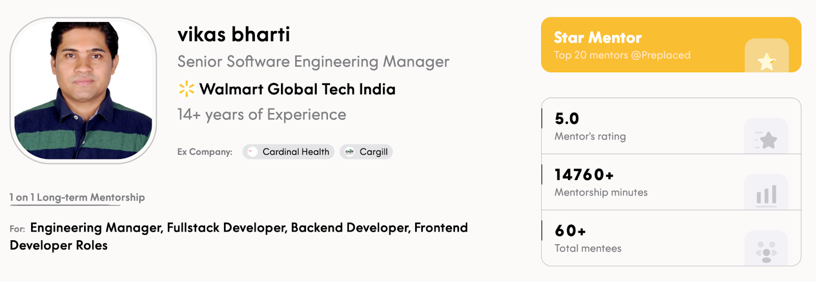 Mentor Profile - Vikas Bharti