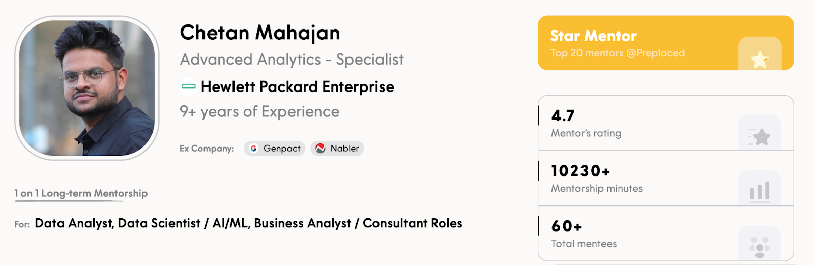 Mentor Profile - Chetan Mahajan