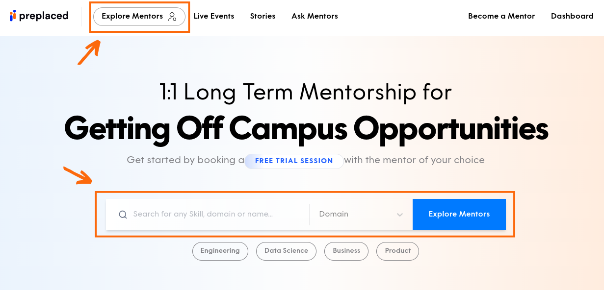 Explore mentors by domain