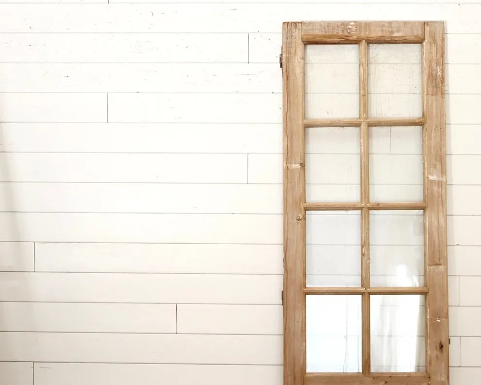 19TH CENTURY SINGLE DOOR WITH GLASS