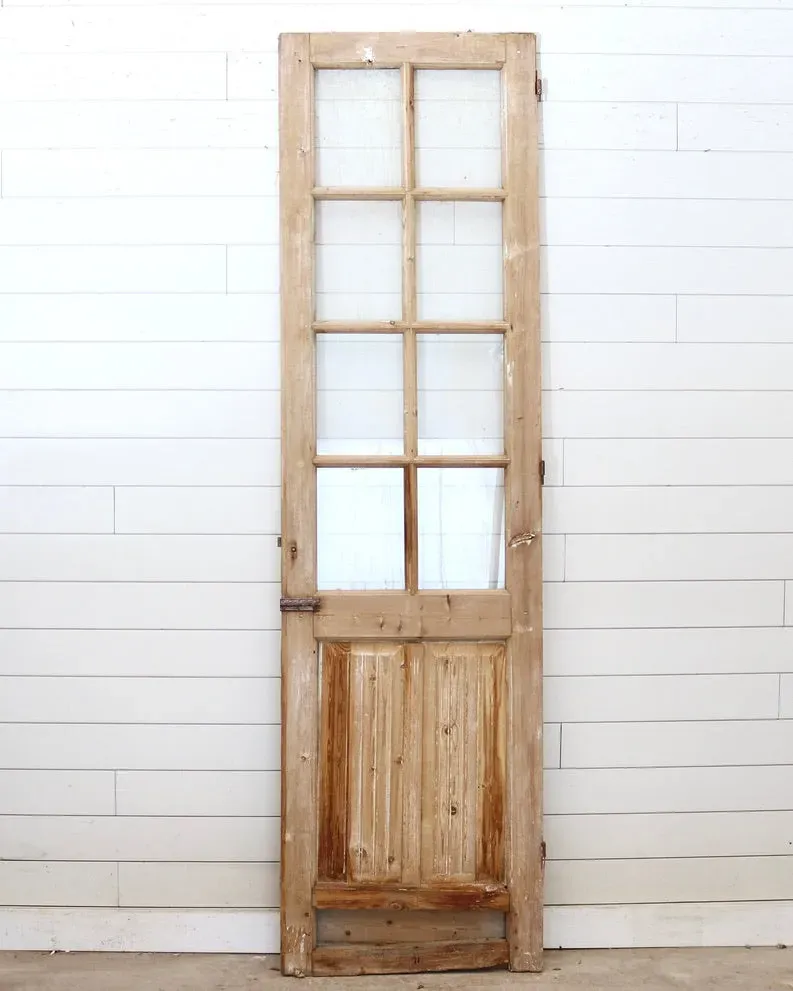 19TH CENTURY SINGLE DOOR WITH GLASS