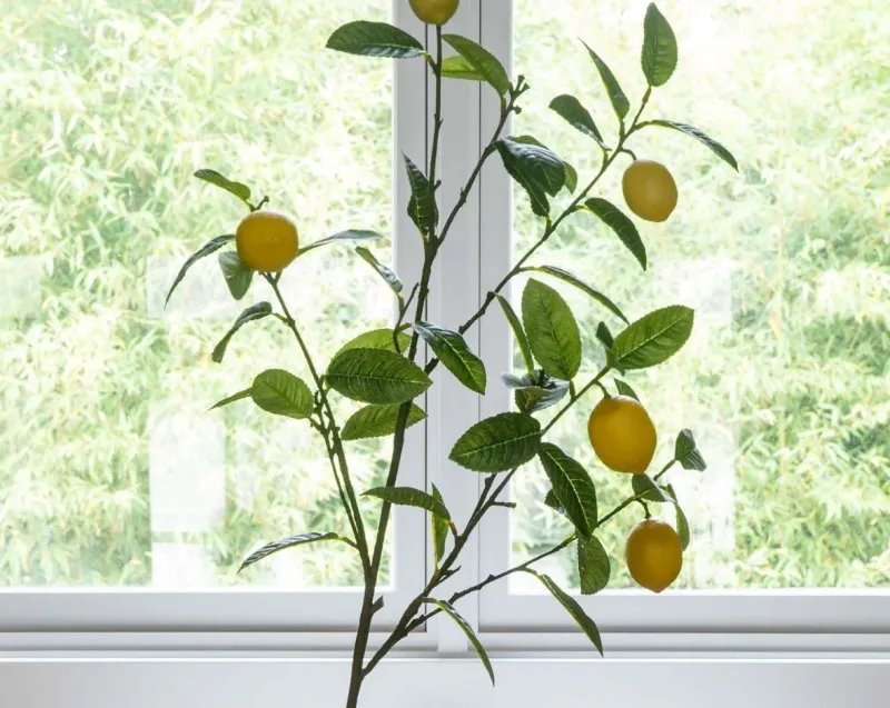 Artificial Lemon Branch