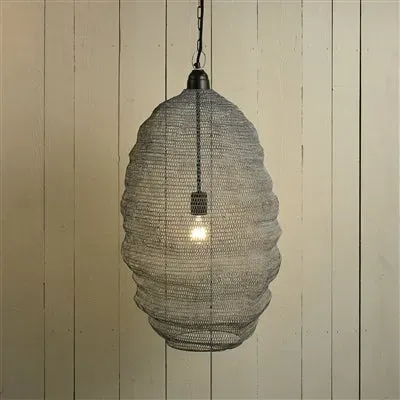 Distressed Grey Wire Pendant
