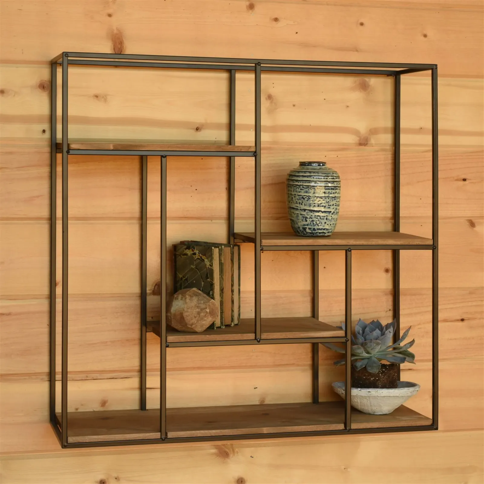 Wall Shelf w/Iron Bar