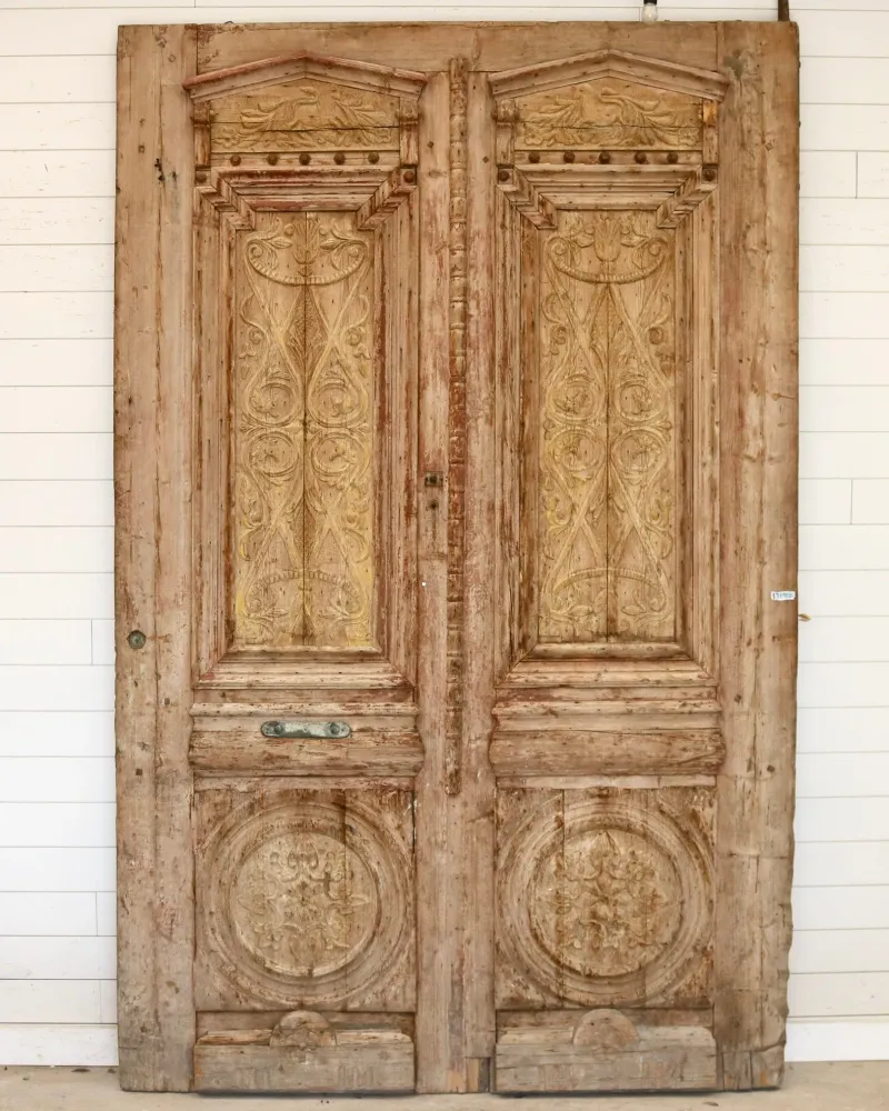 SIGNATURE 19TH CENTURY CARVED PANEL DOOR