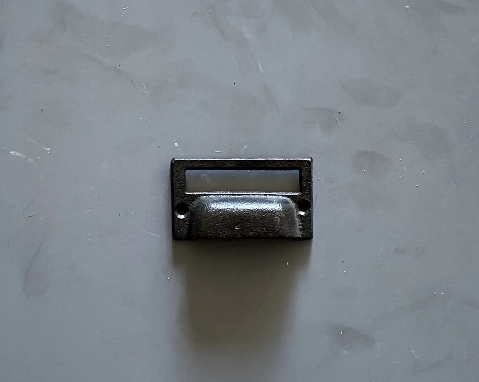 Vintage Style Drawer Pull with Label Holder