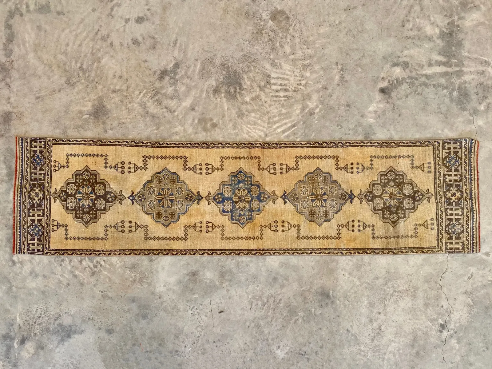 Vintage Turkish Rug; 11'6" x 2'10"