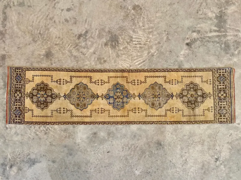 Vintage Turkish Rug; 11'6" x 2'10"