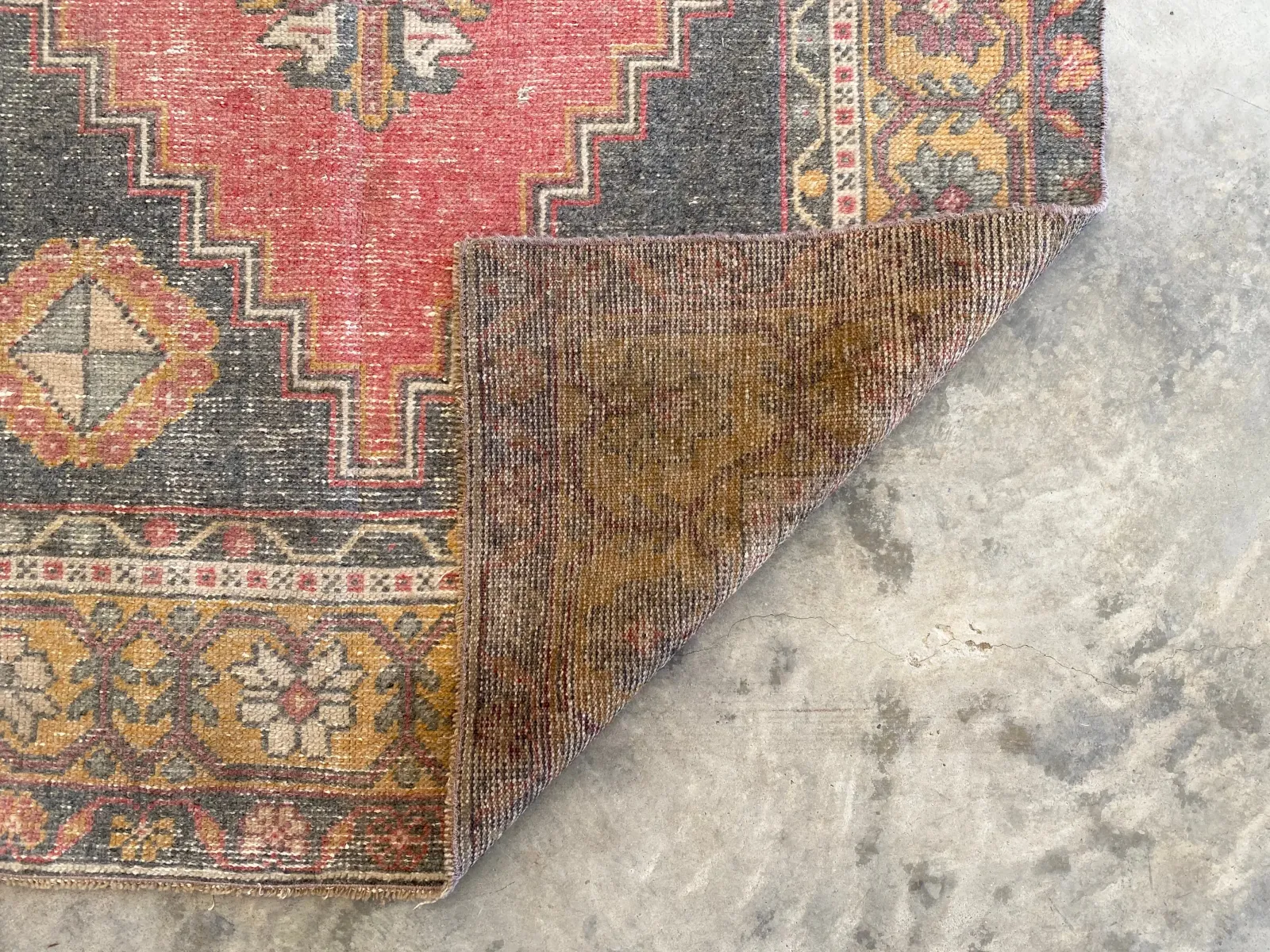 Vintage Turkish Rug; 6'7" x 3'8"