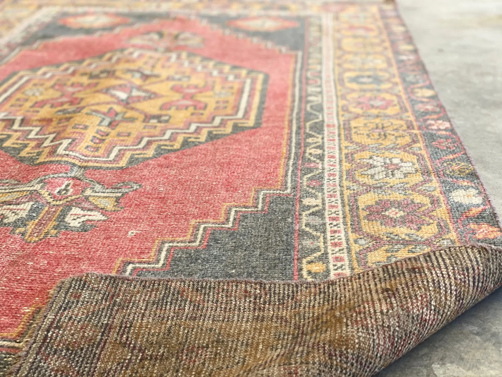 Vintage Turkish Rug; 6'7" x 3'8"