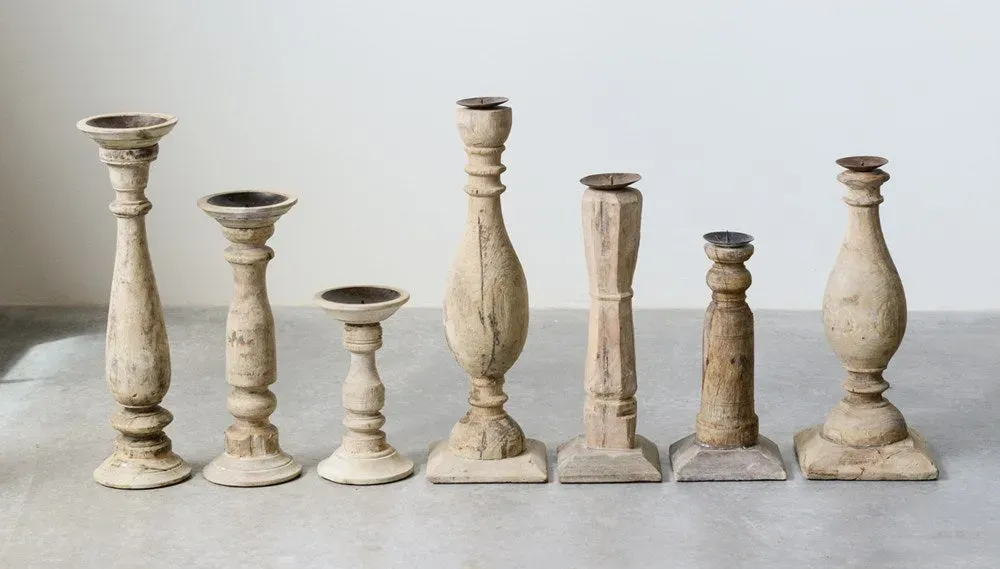 Wooden Baluster Candle Stand