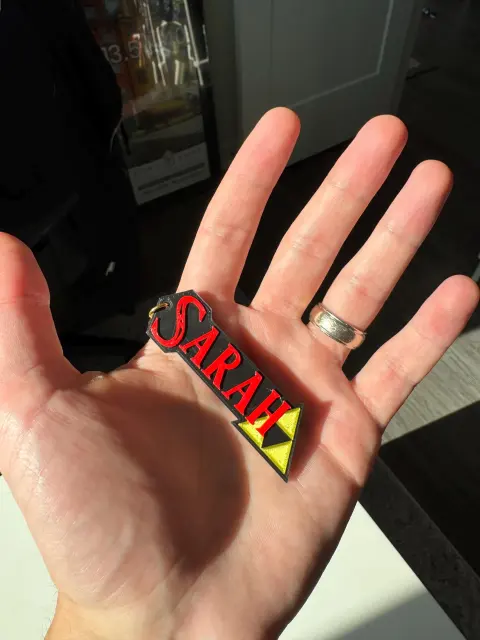 Custom Hylian Name Keychain – Personalized Gamer Gift, Fantasy RPG Inspired Key Ring - Thumbnail 4