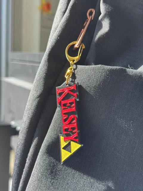 Custom Hylian Name Keychain – Personalized Gamer Gift, Fantasy RPG Inspired Key Ring - Thumbnail 5