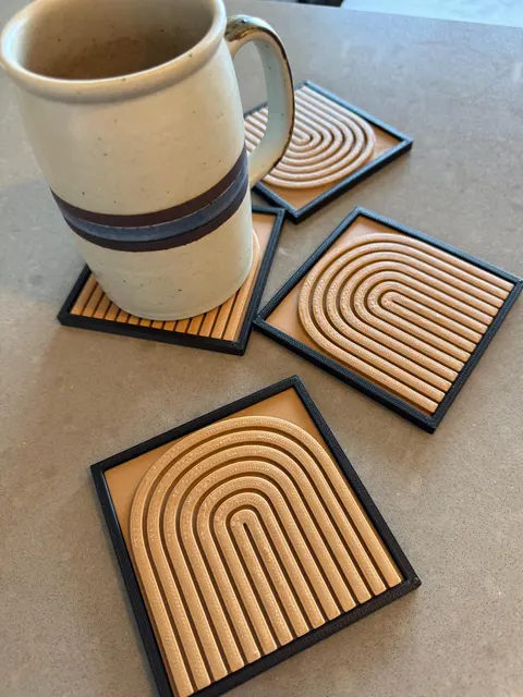 DUNE Coaster Set – Sci-Fi Home Decor & Geeky Gift for Movie Fans (4 Piece Letter Coasters)