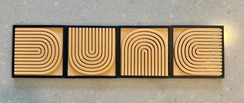 DUNE Coaster Set – Sci-Fi Home Decor & Geeky Gift for Movie Fans (4 Piece Letter Coasters) - Thumbnail 3