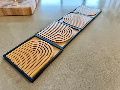 DUNE Coaster Set – Sci-Fi Home Decor & Geeky Gift for Movie Fans (4 Piece Letter Coasters) - Thumbnail 5